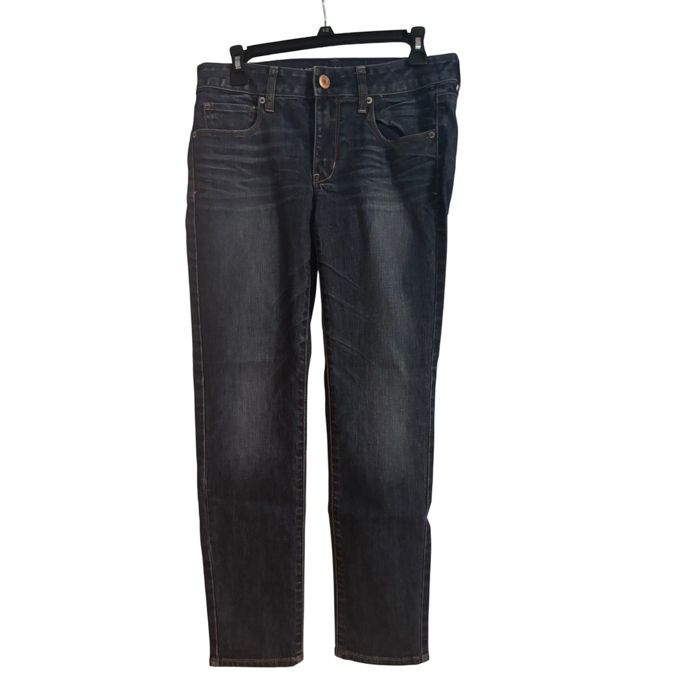 American Eagle Skinny Jeans Womens 6 Short Dark Wash Super Stretch Excellent